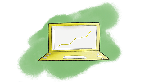 data graph brand growth increase